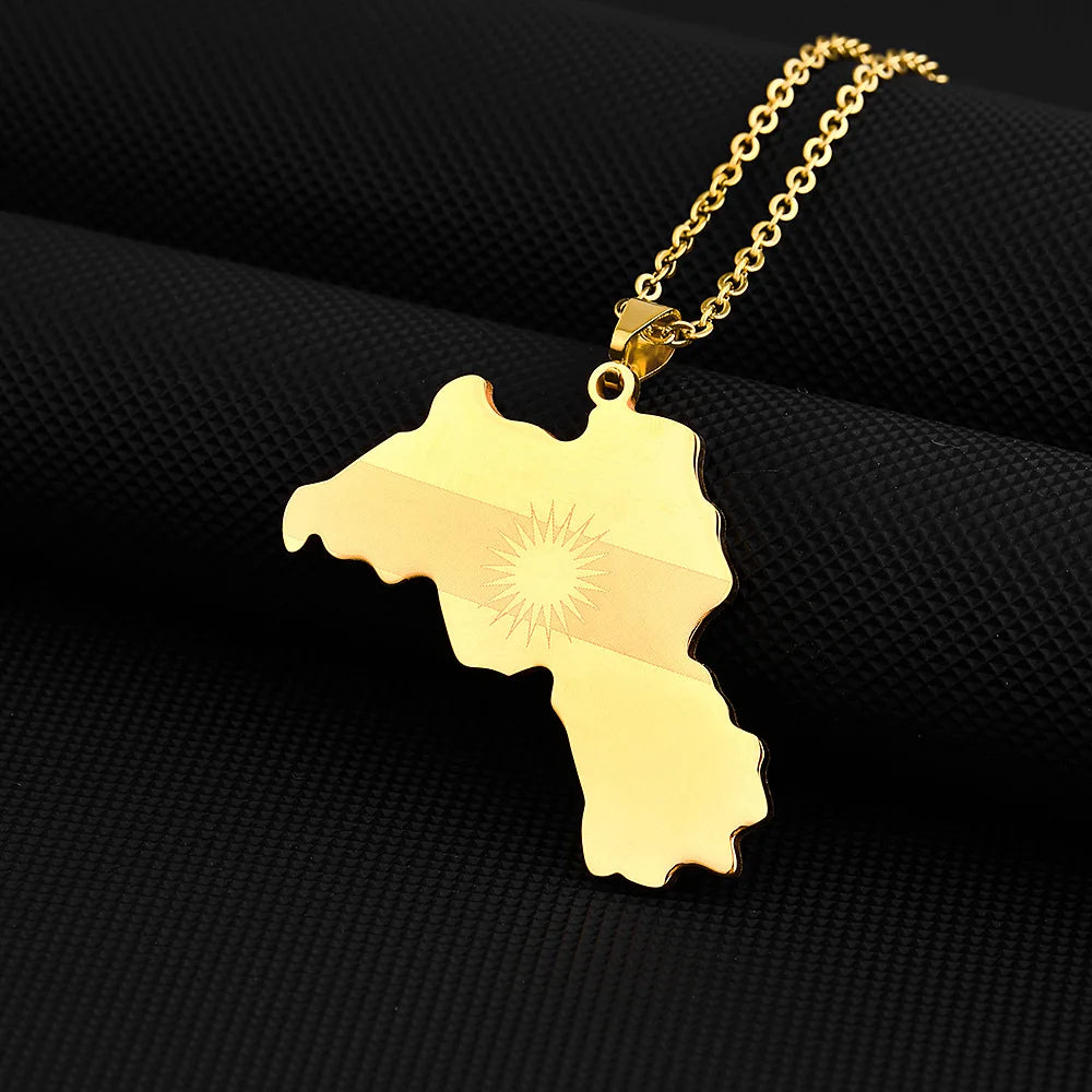 Kurdistan Map necklace