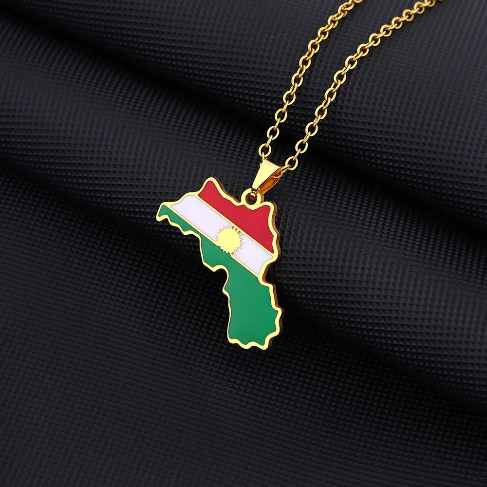 Kurdistan Map necklace